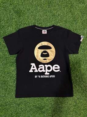 Aape Foil Moon Face T-Shirt Black